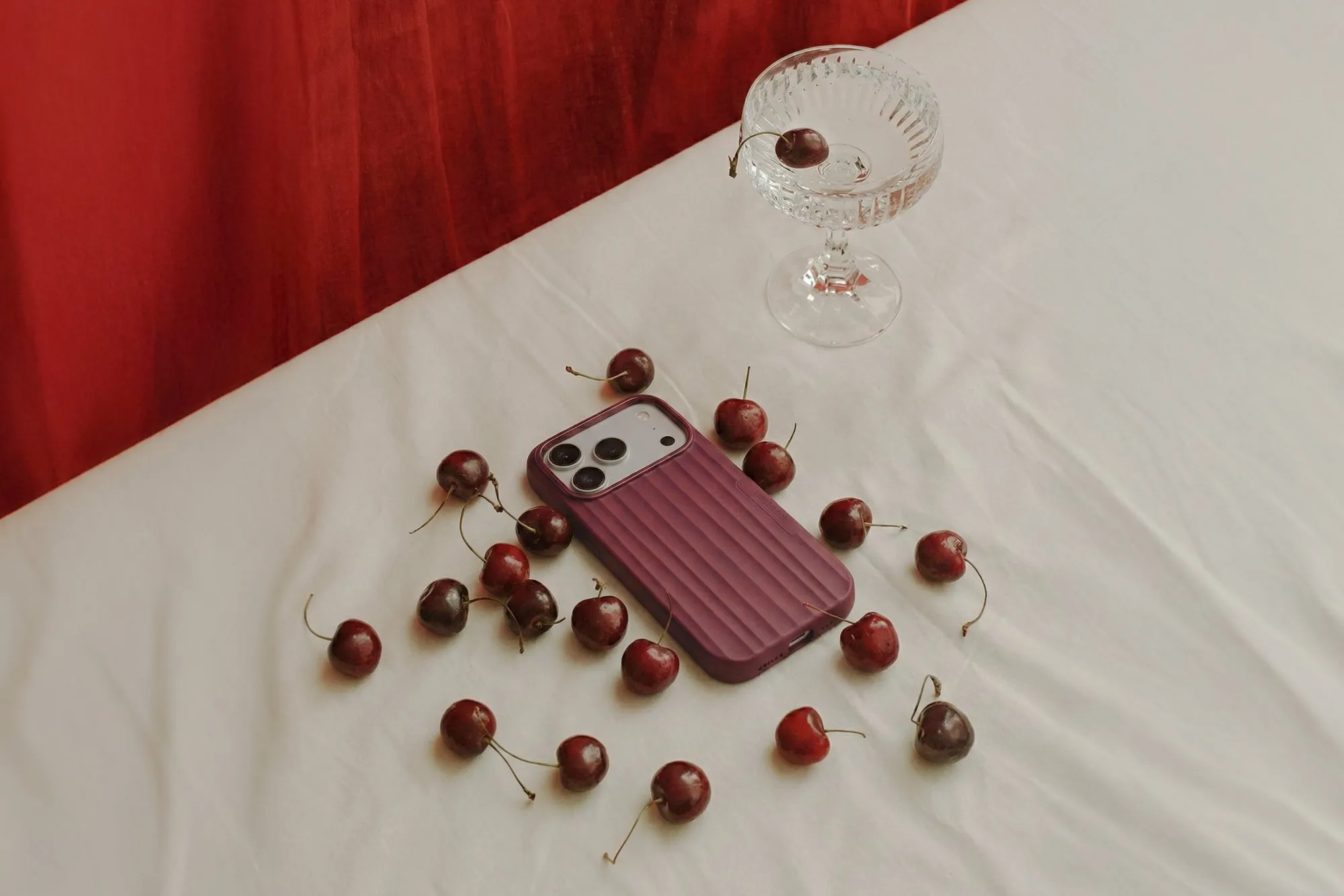 Nudient Oxblood phone case product showcase